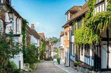 Cobbled Street and Houses